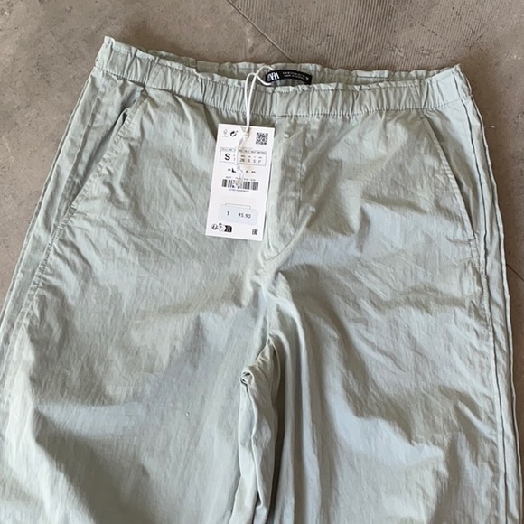 ZARA Nylon Blend Full Length Pants - Picture 6 of 8